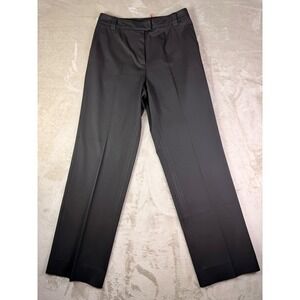 St John Sport Marie Gray Black Straight Leg Pants Trousers Womens Size 8 Stretch